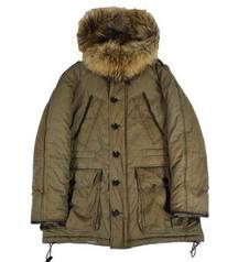 Burberry Fur Hooded Quilted Coat