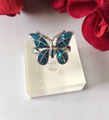 Blue Butterfly Ring, Size 7