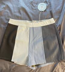 Leather Two Tone Short