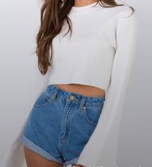 White Cropped Sweater