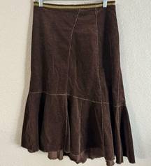 Margaret O’Leary Vintage Y2K Asymmetrical Midi Skirt Tiered Lagenlook Artsy M