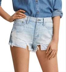 American Eagle Light Wash High Rise Festival Jean Shorts