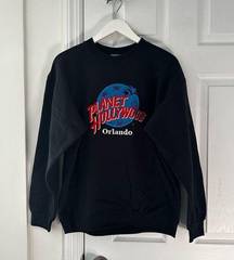 Planet Hollywood Orlando Black Crew Neck Embroidered Logo Vintage Sweatshirt