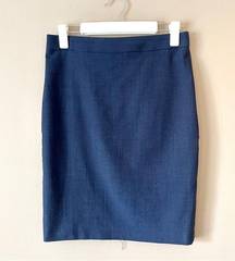 Banana Republic  | Navy Blue Lightweight Wool Pencil Skirt Sz 4