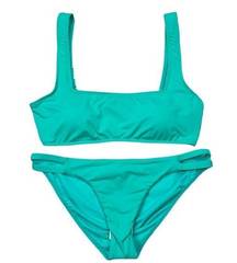 Billabong  Sol Searcher Tropic Shore Teal Green Bikini Size Large