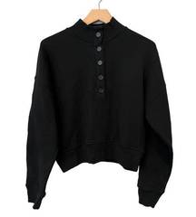 REFORMATION Marla Button Placket Sweatshirt (S)