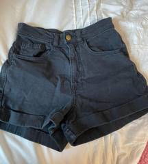 American Apparel Black High Waisted Mom Jean Shorts