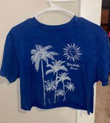 Blue Beach Crop Top