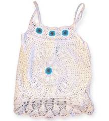 One Step Up Crochet Spaghetti Strap Womens Top Beige