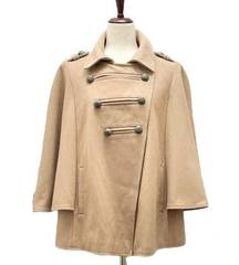 Dorothy Perkins Wool Military Cape in Camel Lined Coat Women’s Size 10 US 42 EU