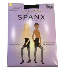 Spanx all the way super believer black sheer leg super control pantyhose size D