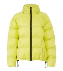 Sanctuary Acid Green Just Chill Cropped Puffa Jacket Size Small $199