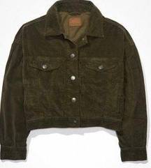 American Eagle Outfitters Cropped Corduroy Jacket