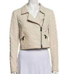 Haute Hippie Cream Lamb Leather Biker M