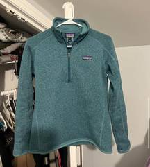 Tealish-blue Quarter Zip  Pullover