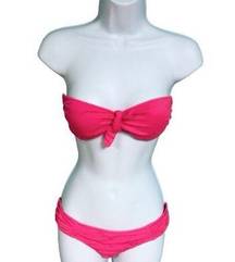 Victoria's Secret  Hot Pink Strapless Bikini Set