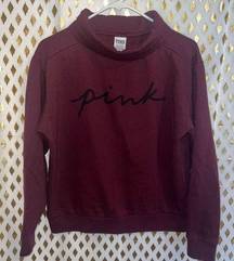 PINK - Victoria's Secret Victoria’s Secret PINK Maroon red cowl neck sweater crewneck mock turtleneck siz