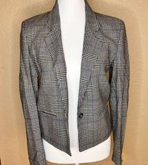 NWT Vintage Jones New‎ York Wool Plaid Fitted Blazer Size 4