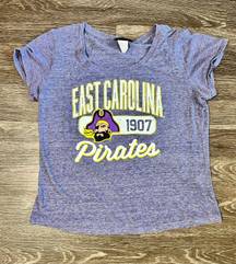 5th & Ocean Women’s ECU East Carolina University Pirates  Purple Team Tee Shirt Sz XL