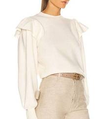 Ulla Johnson Lorena Pullover Cream Merino Wool Size Petite