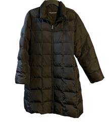 Andrew Marc  Marc New York Full Zip Long Quilted Puffer Coat Black