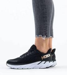 Hoka  ONE ONE Clifton 7 Running Shoes Black Gold 1110509-BBRNZ Size 11