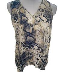 Sandy& Sid NewYork, Snakeskin sleeveless b…