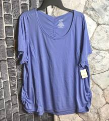 Danskin New With Partial Tag  Now Blue Active Wear Shirt 3X 22W/24W