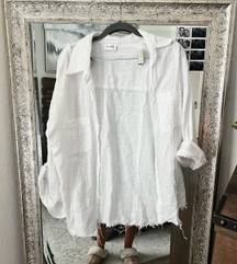 Indie Collection White Flannel Top