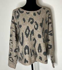 Hem & Thread size Large Animal print sweater