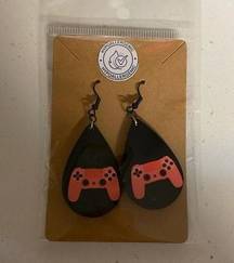HANDMADE Hot Pink PlayStation Remote Dangle Earrings With Hypoallergenic Hooks