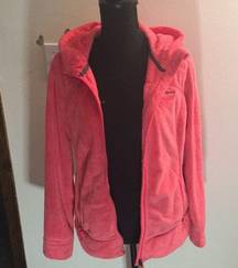 women’s pink zip up sweater