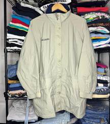 Vintage Women  Light Softshell Cinch Waist Beige Jacket Large