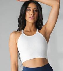 NEW Balance Athletica Vitality White Crop Tank Sise Medium