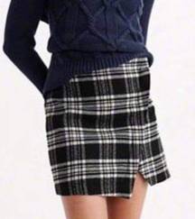 Abercrombie & Fitch Plaid Wool Mini Skirt