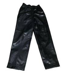 Morgan Taylor Black Leather Leggings Size 4