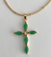 Jade Cross Necklace