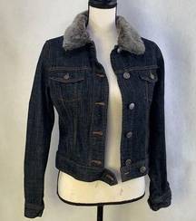 Daisy Fuentes cropped Jean jacket