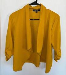 Yellow Blazer Cropped Yellow