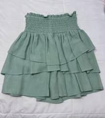 Green Flowy Skirt