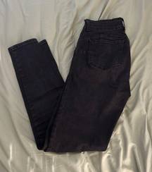 Black Wax Jean High Rise Skinny Jeans