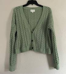 Jun & Ivy Mint Green Cardigan Spring Comfy Casual Medium