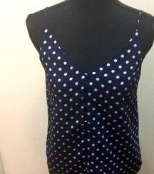 Sophie rue dark blue polka dot tank top