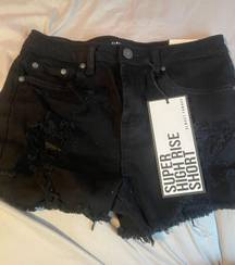 Black High Waisted Shorts