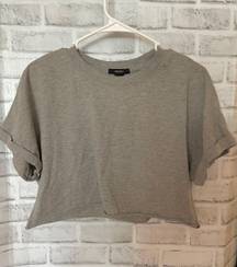 Forever 21 Gray Cropped Tee