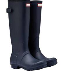 Hunter Matte Navy Blue Tall Rain Boots