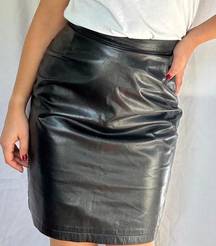 Black Leather Skirt