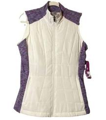 SOYBU Women's Rheana Purple/Print Stretch Fitness/Workout Vest - Size‎ Medium