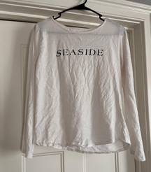Seaside Long Sleeve White T-Shirt 