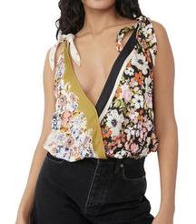 Free People  silky two tone scarf tank top